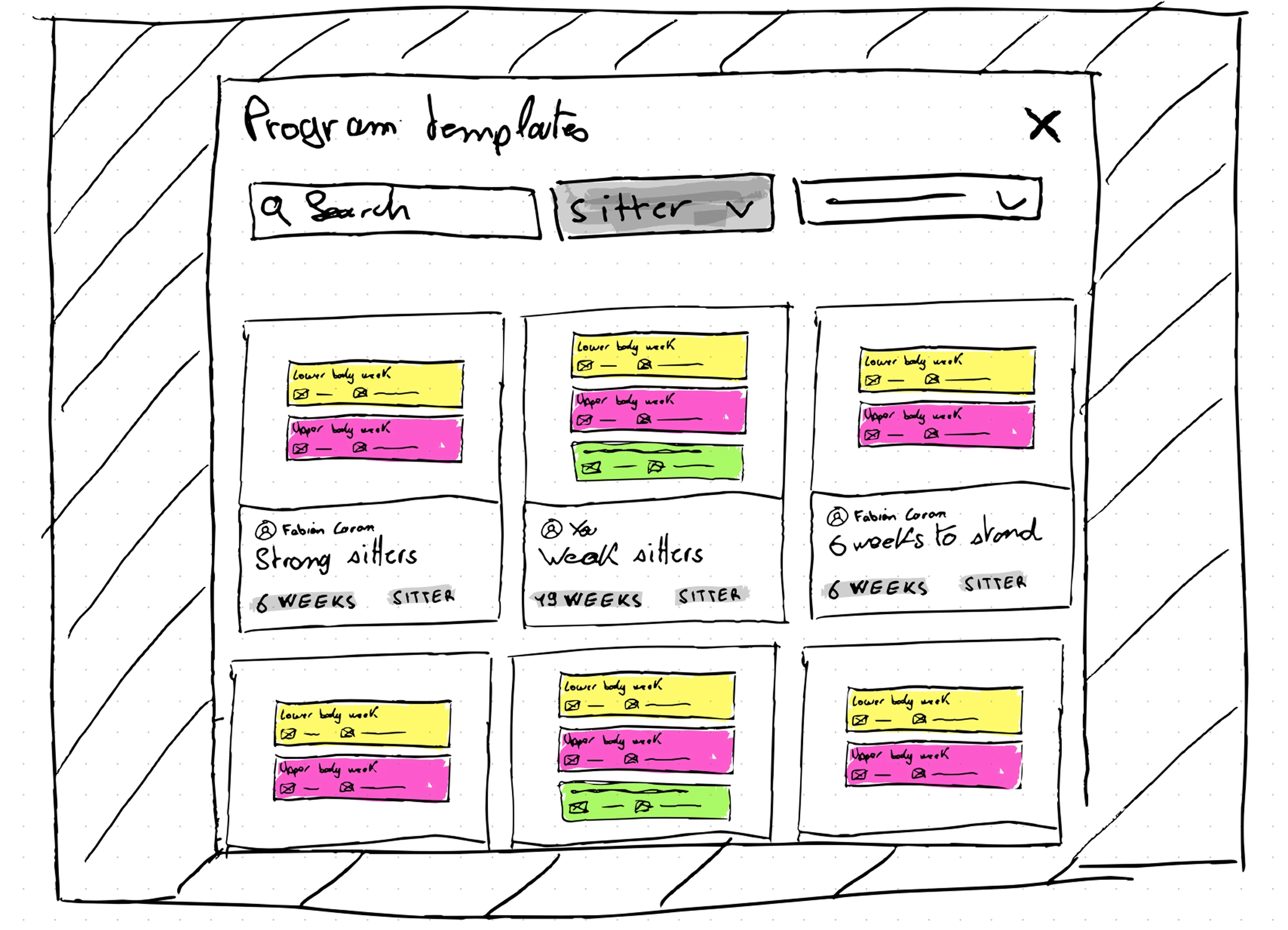 Template concept sketch